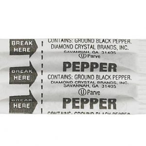 A pepper packet
